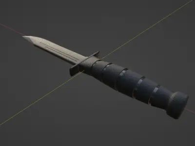 Tactical Knife Low-poly 3D model purchase