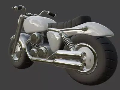 Cartoon Motorcycle 3D Model 3D model 2