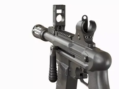 M26 Mass Compact Tactical Shotgun Low-poly 3D model