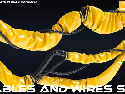 Cables and Wires set  3D model