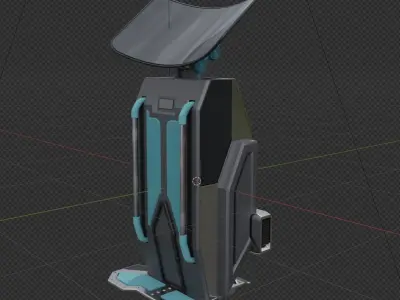 Sci-fi Console 3D model buy