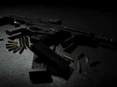Proctor CP3 SMG Low-poly 3D model