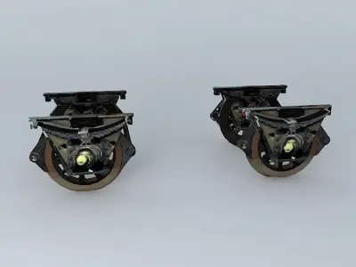 SPARE SPOKED BOGIES For Wagons Free 3D model