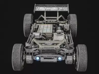 RC Car  Low-poly 3D model
