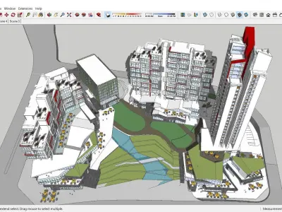 Sketchup Residential Complex A8 3D model