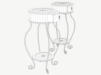 Antique Vase Stand  Low-poly 3D model