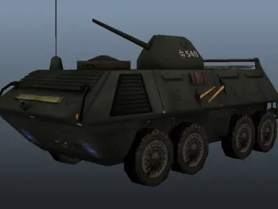Armored Vehicule Low-poly 3D model