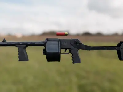 FPS Striker Shotgun Low-poly 3D model