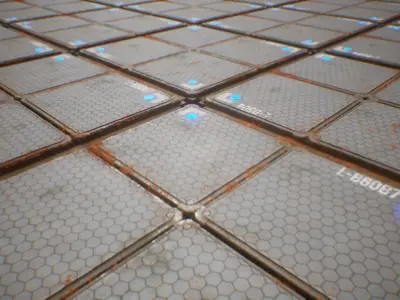 PBR Seamless Sci-Fi Texture 46 Low-poly 3D model