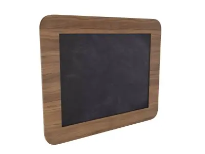 ChalkTablet chalkboard wall art - walnut 3D model