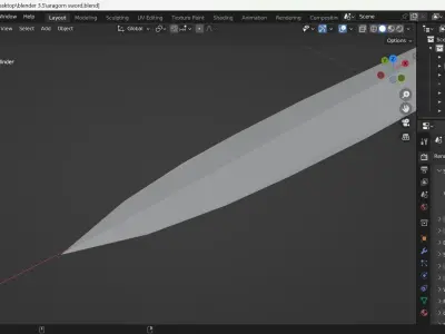sword Free low-poly 3D model 6