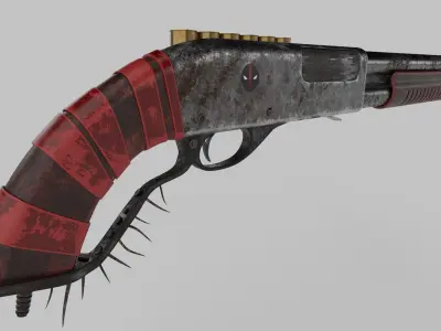 Remington 870 Modified Low-poly 3D model