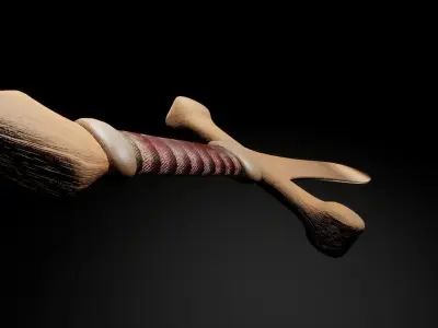 Wooden Sword Low-poly 3D model buy