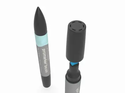 3D Marke pro brush blue 3D model