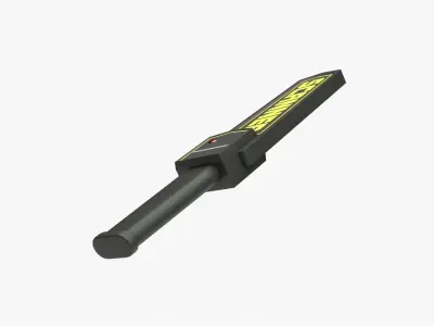 Handheld Metal Detector Low-poly 3D model
