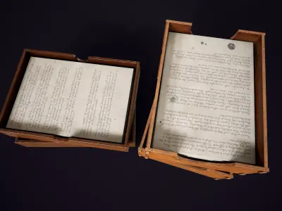 Vintage Desktop Document Trays Low-poly 3D model