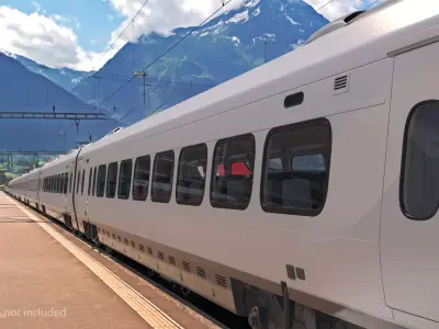 Express Business Class Passenger Coach 3D model