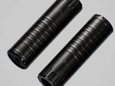 YHM R9 9mm Suppressor Low-poly 3D model