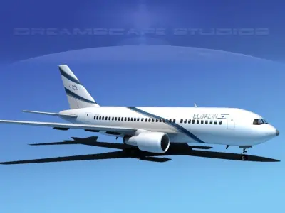 Boeing 767-100 El Al 3D model