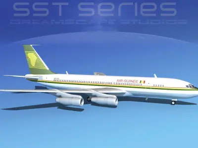 Boeing 707-320 SS Air Guinea 3D model