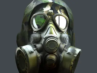 Helmet 3d model military combat Military Low-poly Low-poly 3D model 6