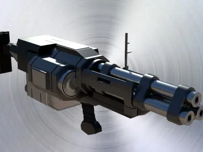Assault Rifle Minigun 3D model