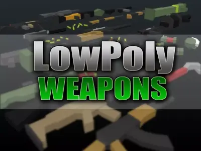 SImpleWeapons 50X - lowpoly Low-poly 3D model