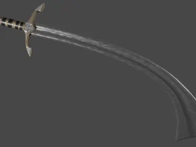 Khora sword with Excalibur handle Low-poly 3D model