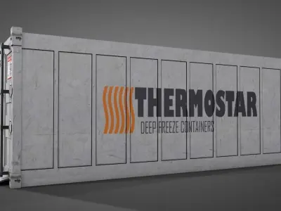 Refrigerated Shipping Container 3D model