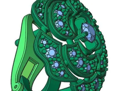 rose earrings 3D print model