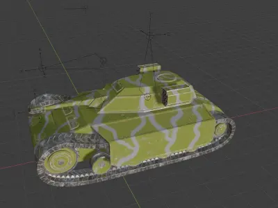 Scifi Tank Free low-poly 3D model
