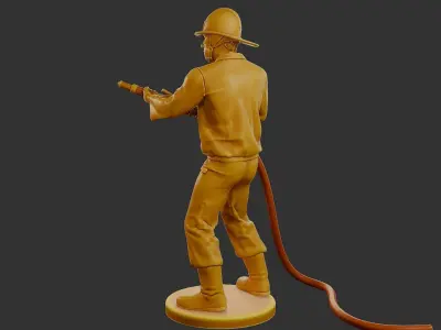 Czechoslovakian firefighter 90s 011 3D print model