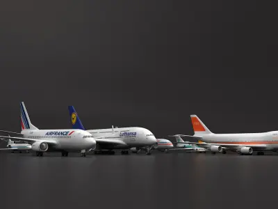  Commercial Airplanes Collection 