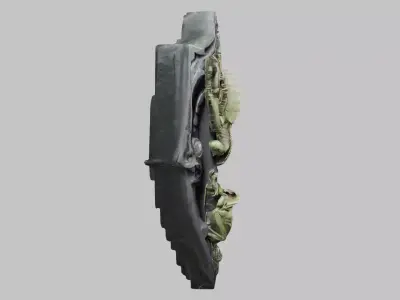3D Scorpion Shield Emblem Low-poly 3D model