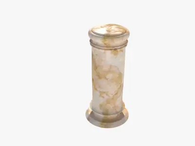 Simple low marble column 3D model