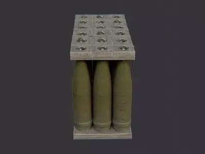 Chemical Missile Rack Stack Low-poly 3D model