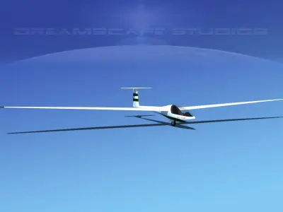 Glaser Dirks DG200 15Mtr Sailplane V04 3D model