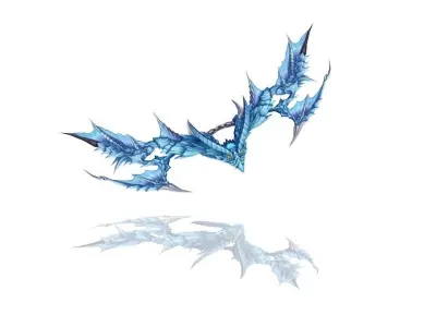 Dragon Scales Bow Low-poly 3D model
