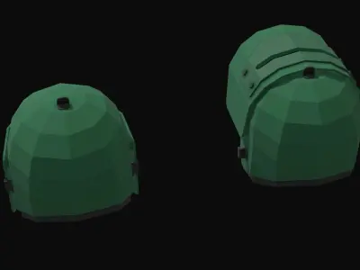Maska-1SCh Helmet Low Poly Low-poly 3D model