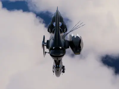 sci-fi jet 3D model