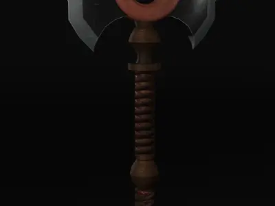 Great Axe Two Faced Low-poly 3D model