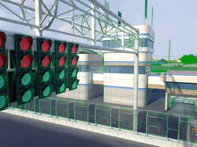 Race Track Construction Kit 2 3D model