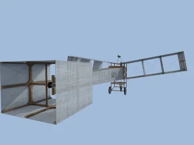 Model Replic 14 bis Santos Dumont Low-poly 3D model