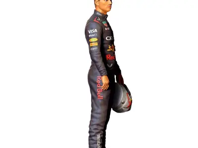Max Verstappen racing driver 3D print model