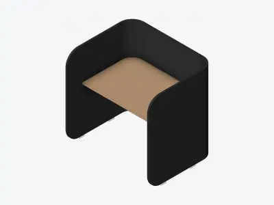 Booth - Simplicity - Type 1 - Small Low-poly 3D model