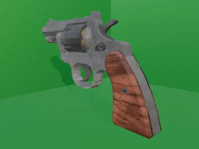 SNUBNOSED REVOLVER - LOW POLY - PS1 RETRO STYLE Low-poly 3D model