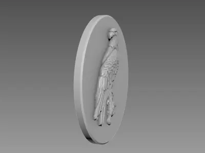 Eagle Bas-relief 3D model
