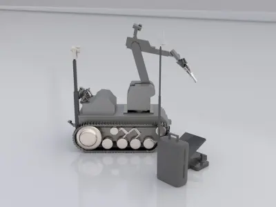teodor explosive ordnance eod robot Low-poly 3D model
