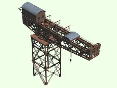 Imperial Japanese Navy 150tons Crane 3D model