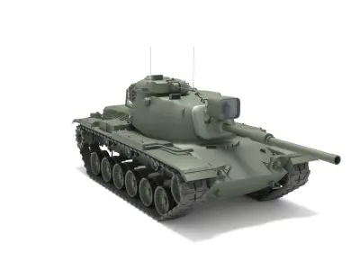 M60 American tank Low-poly 3D model